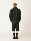 PINTUCK 2-WAY LEATHER PANTS