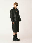 PINTUCK 2-WAY LEATHER PANTS